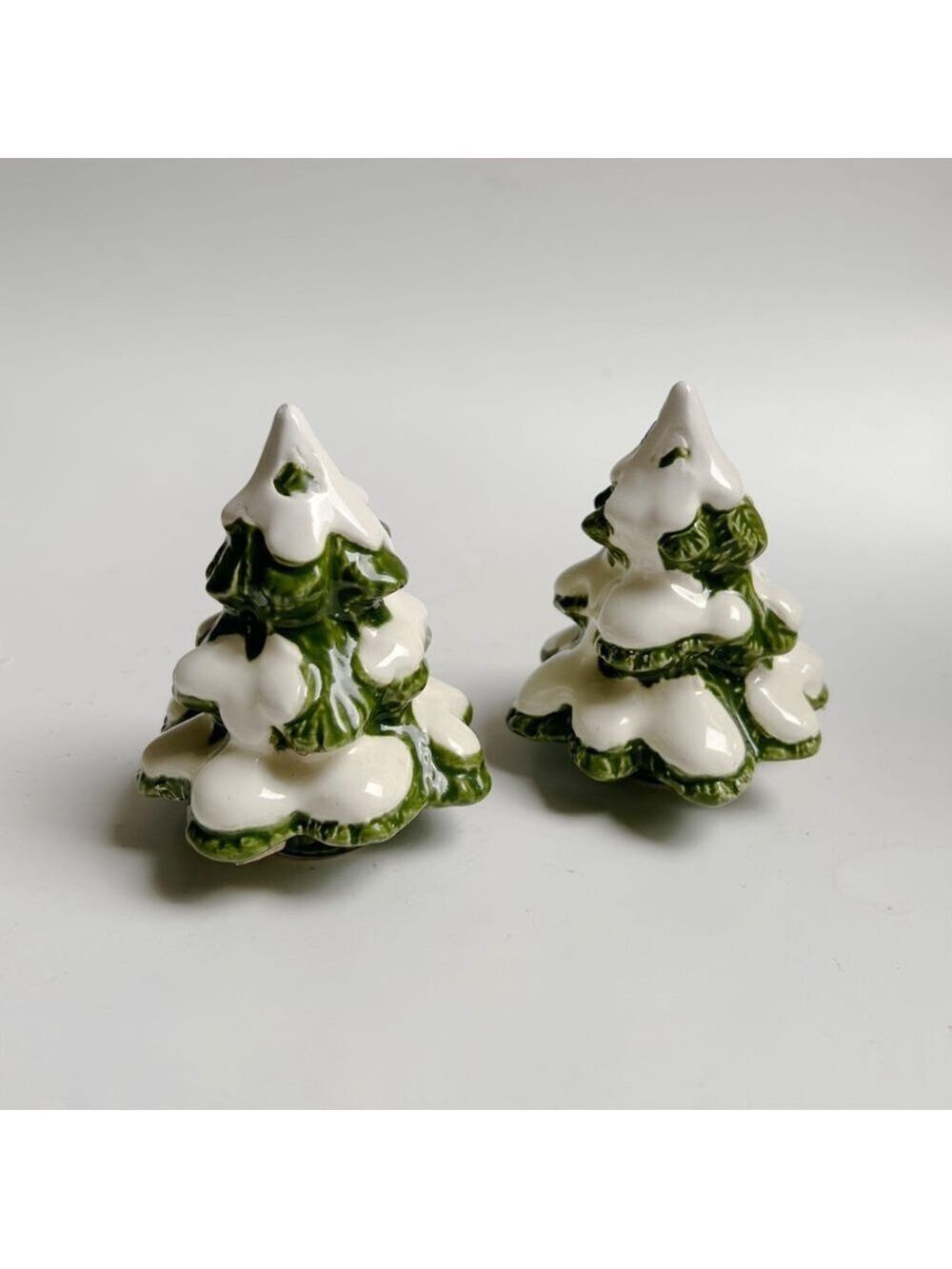 Fitz and Floyd Ceramic Snow Covered Christmas Trees - Picture 3 of 8